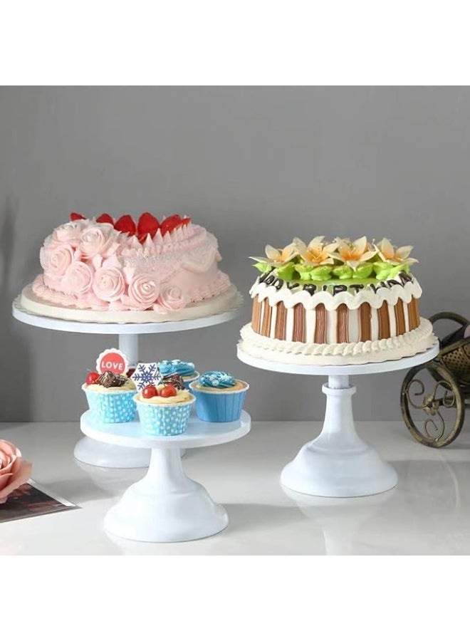 PPS TRADING Cake Stand Dessert Holder Cupcake Pedestal Pastry Display Plate Cake Display Accessory for Wedding Birthday Party Celebration Baby Shower Anniversaries Supplies-White30 CM - Image 4