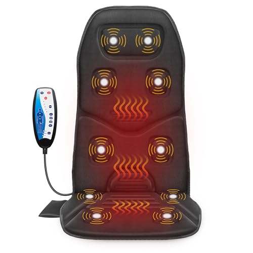 COMFIER Vibration Back Massager Seat Cushion with Heat10 Motors Massage Chair PadChair Massager for Pain Relief at OfficeHomeValentines Day Gifts for Her Him - Image 2