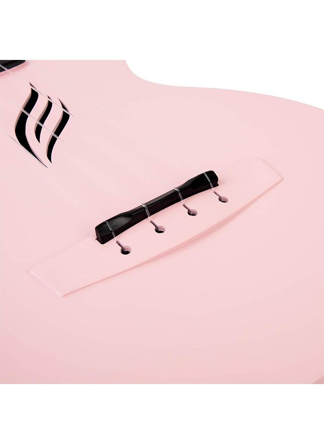 Enya Concert Ukulele Nova U 23’’ Carbon Fiber Travel Ukulele with Beginner Kit includes online lessons, case, strap, capo and strings (Pink)