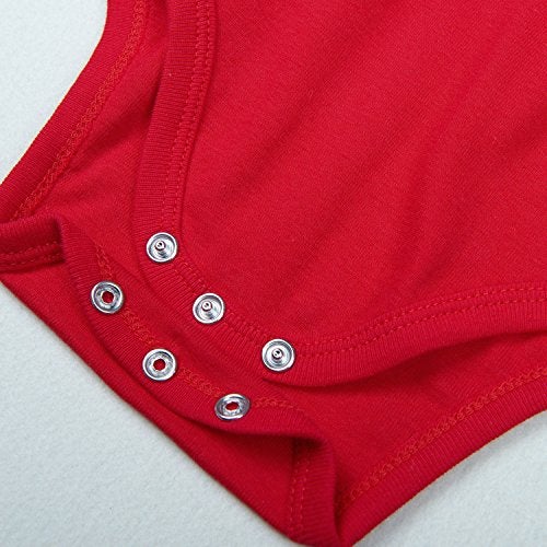 ROMPERINBOX Unisex Solid Baby Bodysuit 0-24 Months (18-24 months, Red long sleeve) - Image 5