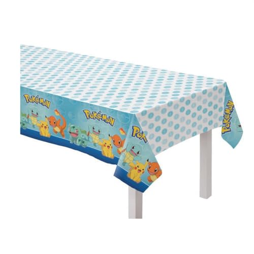 Amscan Pokemon Design Plastic Table Cover  52 x 96  Multicolor  1 Pc