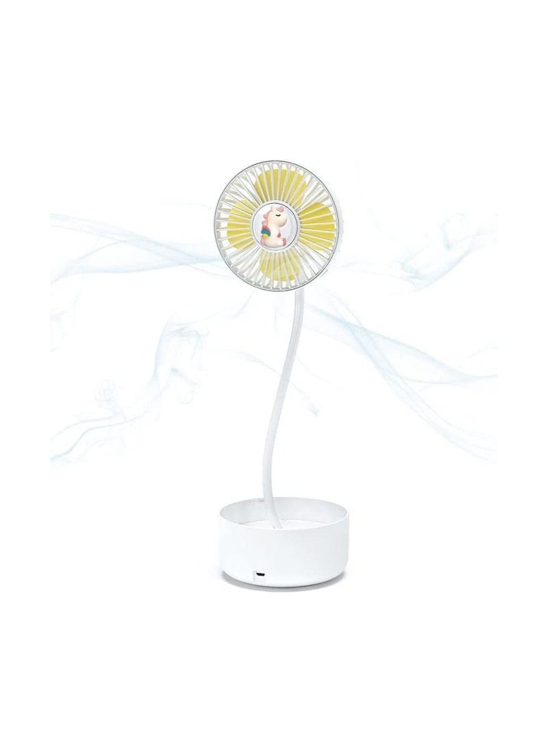 Generic - Portable foldable mini USB rechargeable fan with three speeds, multi-colored foldable - Image 1