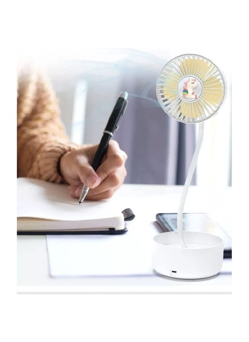 Generic - Portable foldable mini USB rechargeable fan with three speeds, multi-colored foldable - Image 1