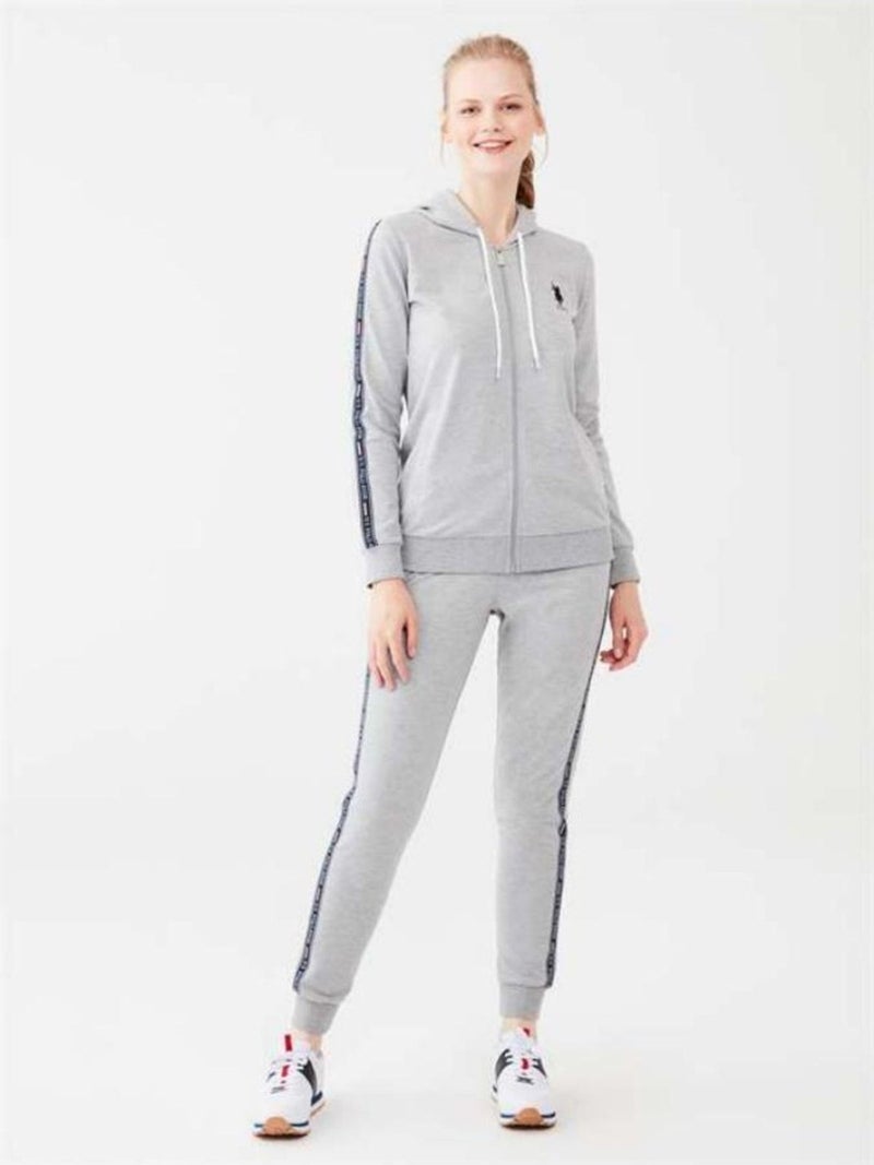 U.S. Polo Assn. Women's Zippered Hooded Pajama Set  - Image 1