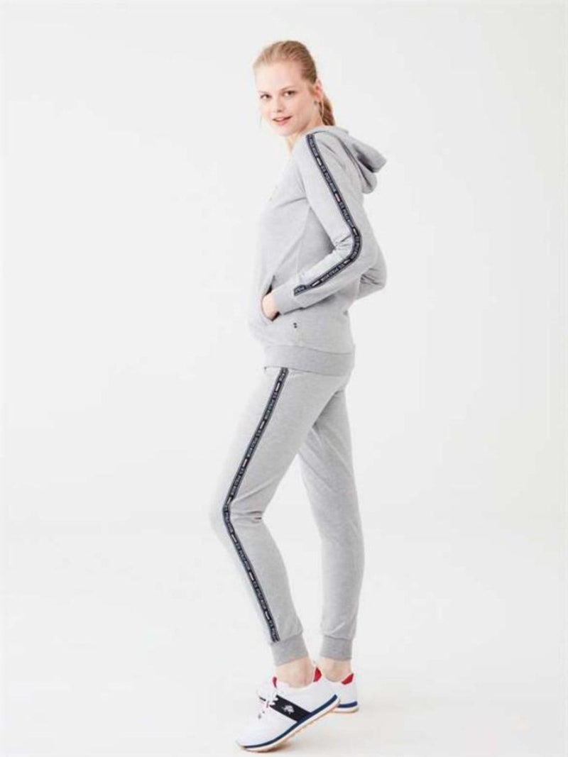 U.S. Polo Assn. Women's Zippered Hooded Pajama Set  - Image 2