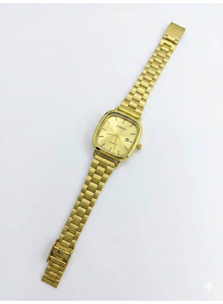 Casio Enticer Women's Dress Watch, Gold Dial, Gold-Tone Stainless Steel Bracelet - Image 1
