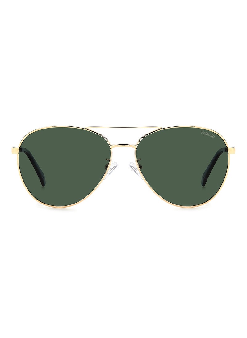Polaroid Unisex UV Protection Pilot Sunglasses - Pld 4142/G/S/X Goldgreen 60 - Lens Size: 60 Mm - Image 3