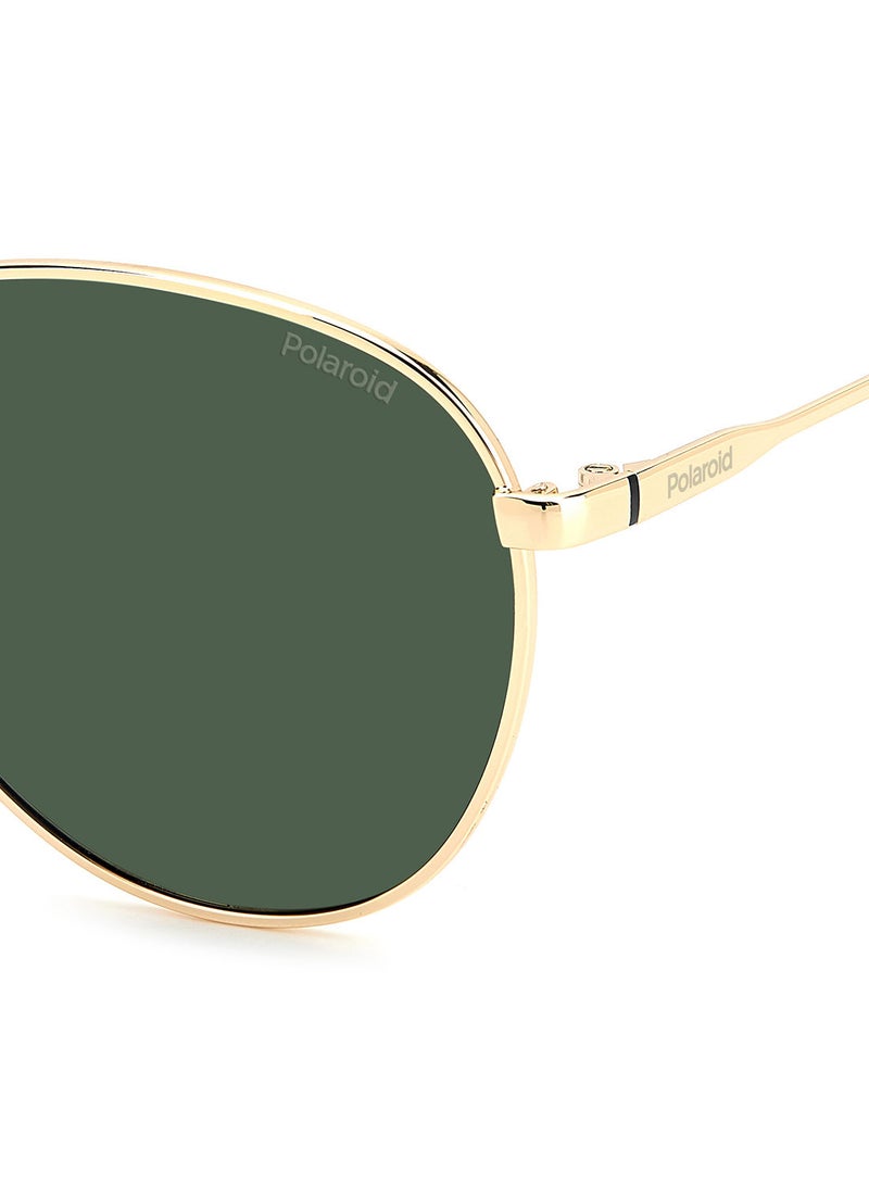 Polaroid Unisex UV Protection Pilot Sunglasses - Pld 4142/G/S/X Goldgreen 60 - Lens Size: 60 Mm - Image 5