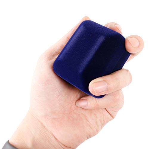 Omeet Velvet Metal Glossy with LED Jewelry Gift Box for Proposal, Engagement, Wedding - Easy to fit into Your Pocket or Handbag - Blue - Image 5