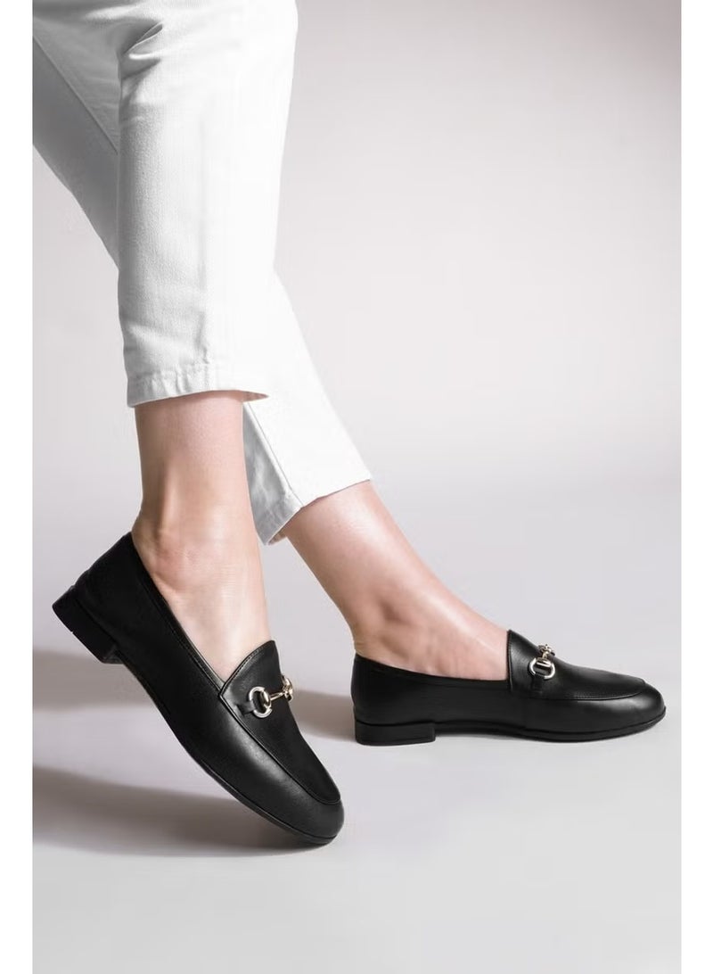 MARJIN Margin Women's Genuine Leather Chain Loafer Casual Shoes Tanle - Image 3