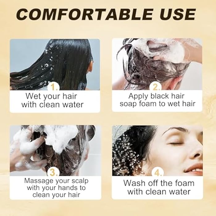 EOIRULA 2PCS Gray Hair Reverse Shampoo Bar, Black Soap for for Hair & Beard Darkening, Deep Clean The Scalp for Unisex Shampoo Soap for Women and Men - Image 5