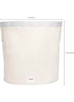3 sprouts 3 Sprouts Large Toy Storage Basket - Durable Kids & Baby Bin With Handles for Storage, Round Hamper for Laundry in Nursery & Playroom, Raccoon  - Image 2