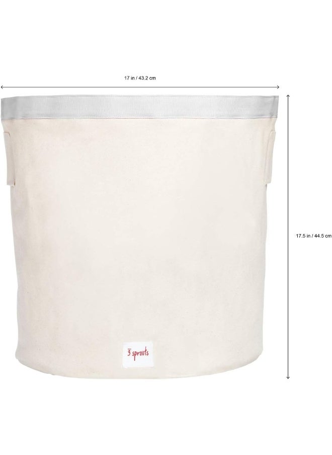 3 sprouts - 3 Sprouts Large Toy Storage Basket - Durable Kids & Baby Bin With Handles for Storage, Round Hamper for Laundry in Nursery & Playroom, Raccoon - Image 1