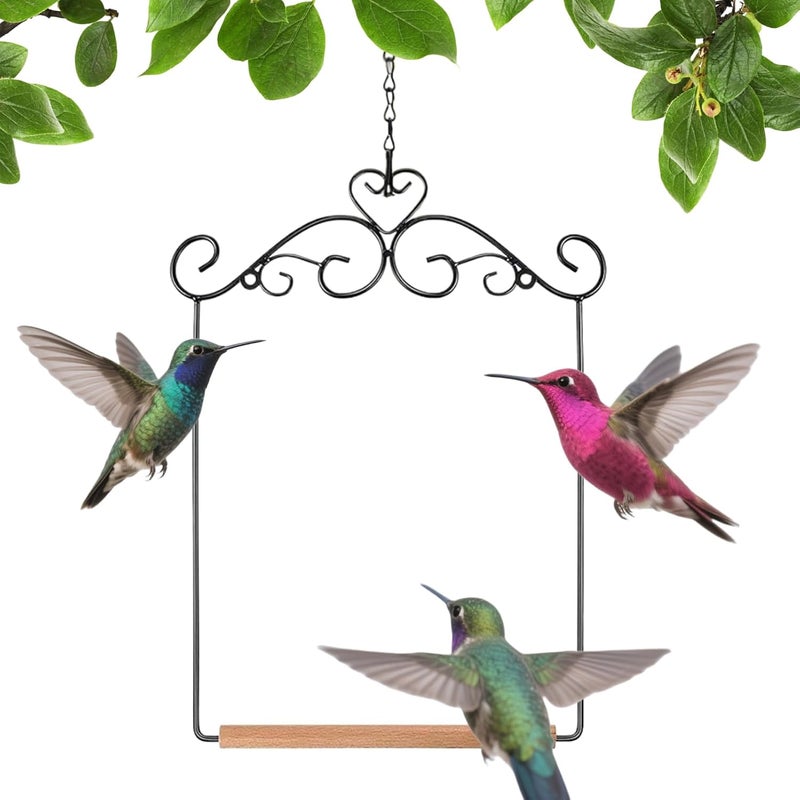 Bird Stand,Weather Resistant Rustic Pet Supplies - Parrot Stand Bird Cage Accessories,for Enrichment Training Conure Sparrow Canary Indoor Outdoor Garden Yard Patio Balcony Cage - Image 1