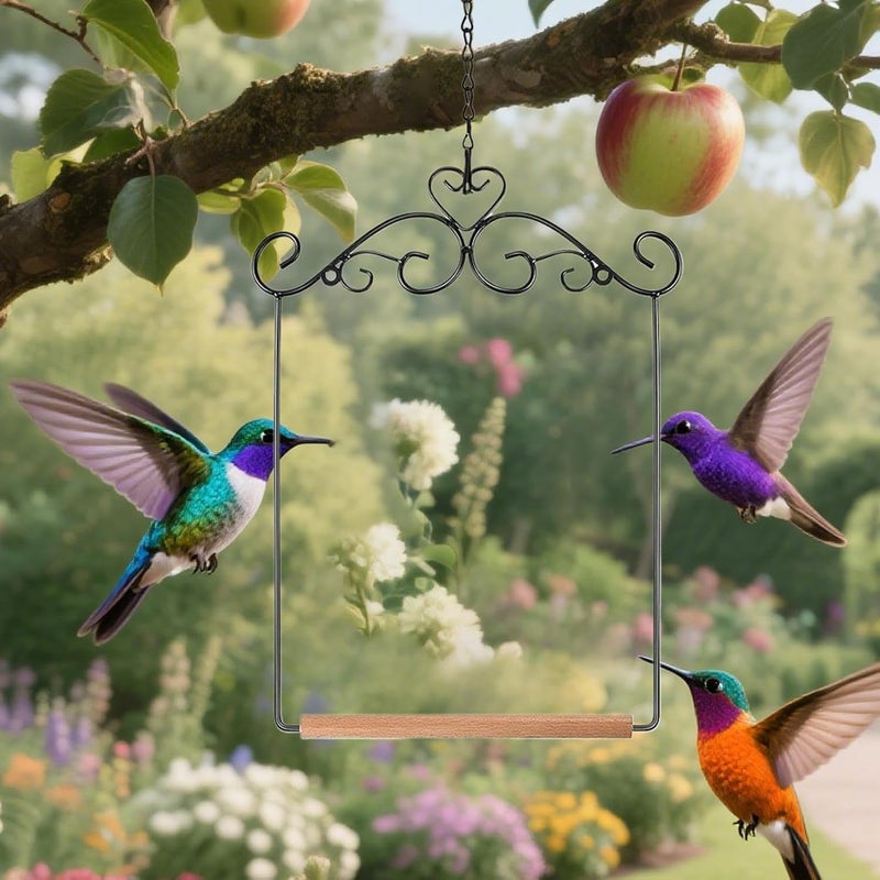 Bird Stand,Weather Resistant Rustic Pet Supplies - Parrot Stand Bird Cage Accessories,for Enrichment Training Conure Sparrow Canary Indoor Outdoor Garden Yard Patio Balcony Cage - Image 2
