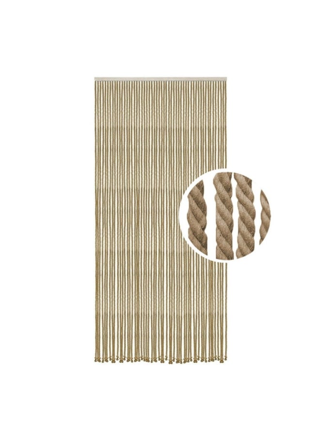 LUANCE 54-String Braided Cotton Rope Door Curtain Natural 90 x 200 cm 5530061 - Image 2