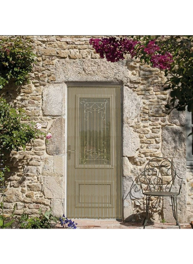 LUANCE 54-String Braided Cotton Rope Door Curtain Natural 90 x 200 cm 5530061 - Image 3