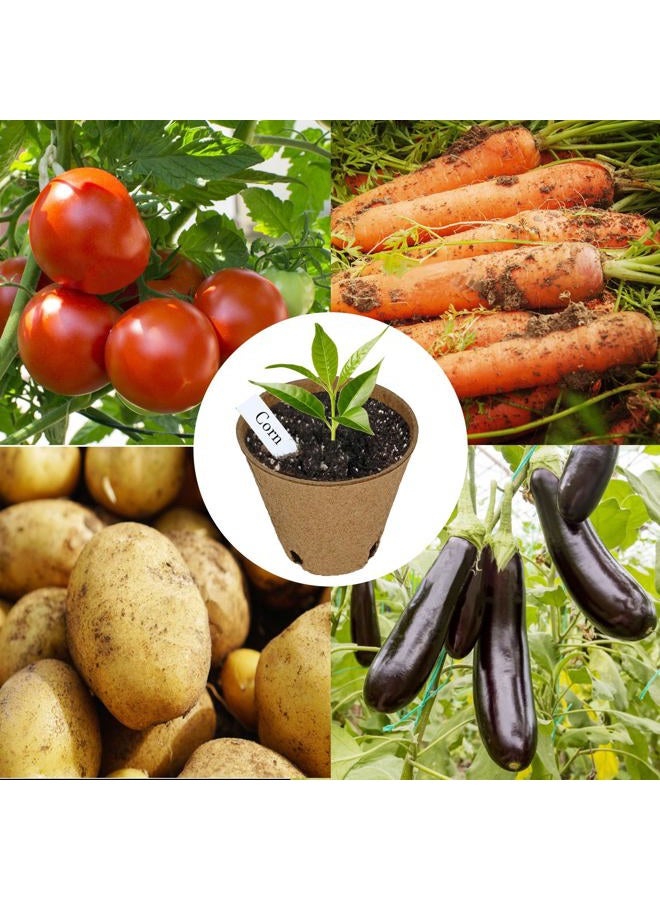 Napia Peat Pots Seed Starter Pots 45 Pack 3.15 inch Peat Pots for Seedlings Biodegradable Seed Starter Pots with 30pcs Plant Labels, Seedling Pots Starter Pots for Planting Seeds with Drainage Holes - Image 5