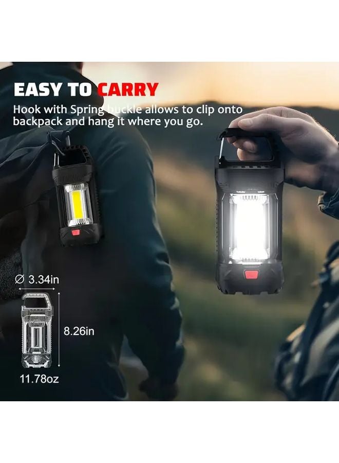 Ca Black ABS Outdoor LED Flashlight USB C Rechargeable For Fishing And Night Travel - Image 2