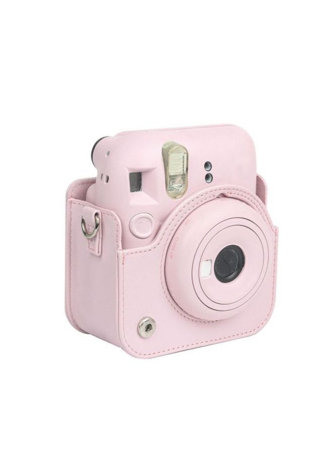 Generic - Suitable For Polaroid Fuji Mini12 Solid Color Polaroid Camera Bag Protective Case PU Camera Bag Camera Case-Color:Jasmine White-Size:11.5*7.5*13.5 - Image 1