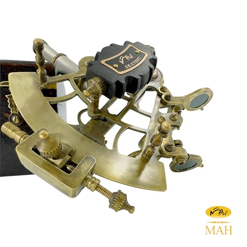 MAH Brass Ship History Sextant Handmade Gift for Father's Day, Birthday, Anniversary, Baptism, Partner, Best Men, Graduation, Christmas, Vintage Style Hardwood Box Home Décor Add Your Treasure Gift - Image 5