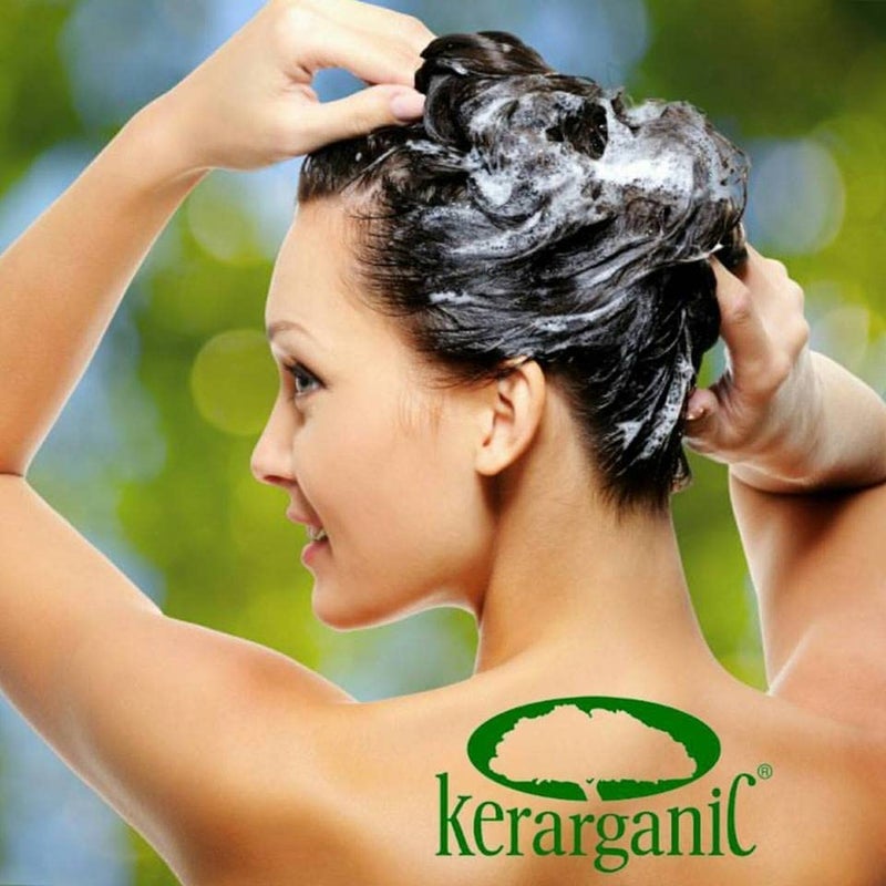 kerarganic مجموعة علاج الكيراتين العضوي بعد المعالجة - شامبو خالي من الملح والكبريتات 16 أونصة + بلسم 16 أونصة - Image 2