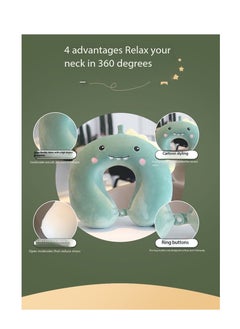 CityRiya-Long Memory Foam U-Shaped Travel Neck Pillow, Portable Cervical Pillow for Airplane, Car & Office Nap - Ergonomic Support for Adults & Kids, Adjustable Strap, Comfortable for Sleeping  - Image 3