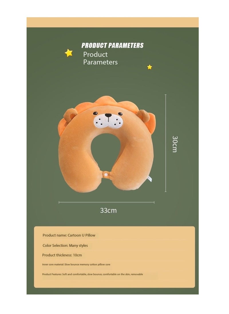 CityRiya-Long - Memory Foam U-Shaped Travel Neck Pillow, Portable Cervical Pillow for Airplane, Car & Office Nap - Ergonomic Support for Adults & Kids, Adjustable Strap, Comfortable for Sleeping - Image 1