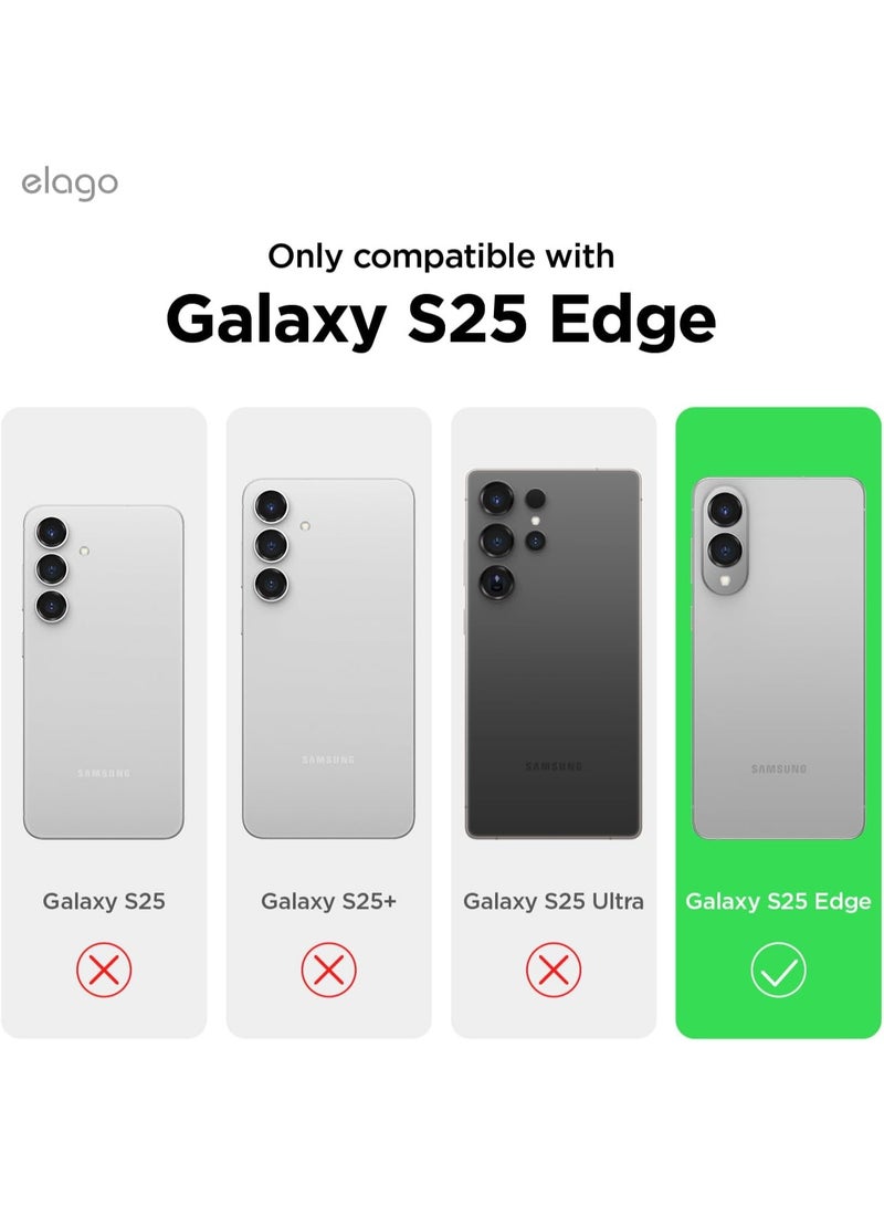 Elago Magnetic Liquid Silicone for Samsung Galaxy S25 EDGE Case Cover Compatible with MagSafe Shockproof - Light Blue - Image 2