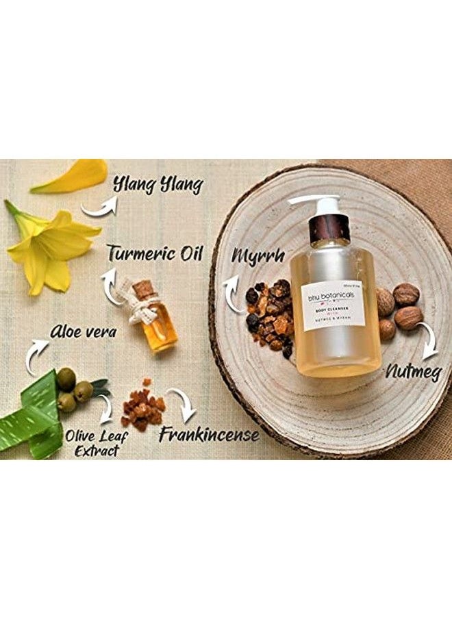 bhu botanicals Skin Brightening Body Cleanser With Nutmeg & Myrhh | Gentle Soap Free Soothes Dry Itchy & Sensitive Skin No Added Color | Suitable For Men & Women | 300 Ml  - Image 5