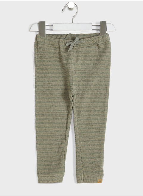 Infant Striped Drawstring Sweatpants