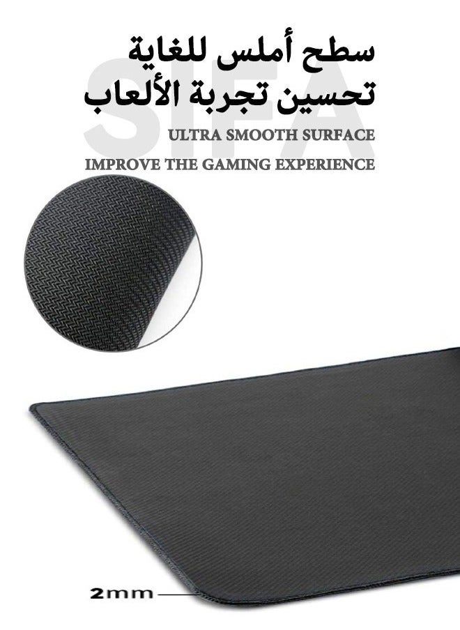 Anime Demon Slayer Collection Mouse Pad, Non-Slip Mousepad, Anime Mouse Pad, Gaming Mouse Pad, Large Mouse Pad, Extended Keyboard Mousepad with Non-Slip Base and Stitched Edge, 400mm×900mm