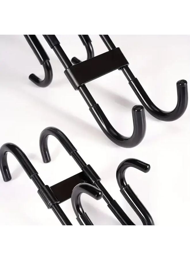 خطاف باب دش أسود ثقيل التحمل بدون تركيب حفر يحمل أوزانًا ثقيلة - Image 5