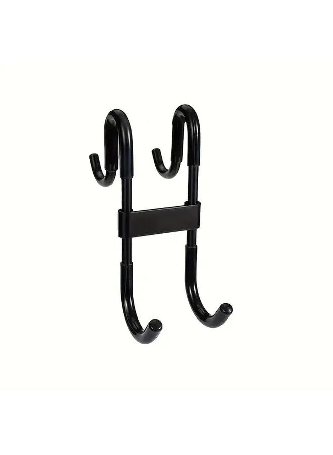 خطاف باب دش أسود ثقيل التحمل بدون تركيب حفر يحمل أوزانًا ثقيلة - Image 1