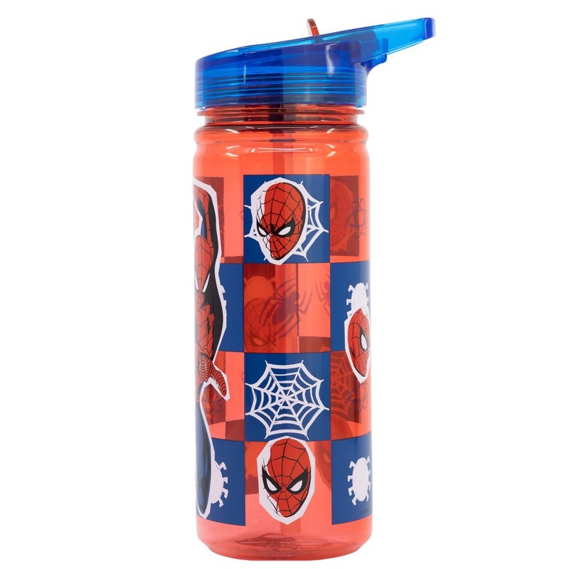 Marvel Spiderman Arachnid Grid Plastic Ecozen Water Bottle - 580 Ml