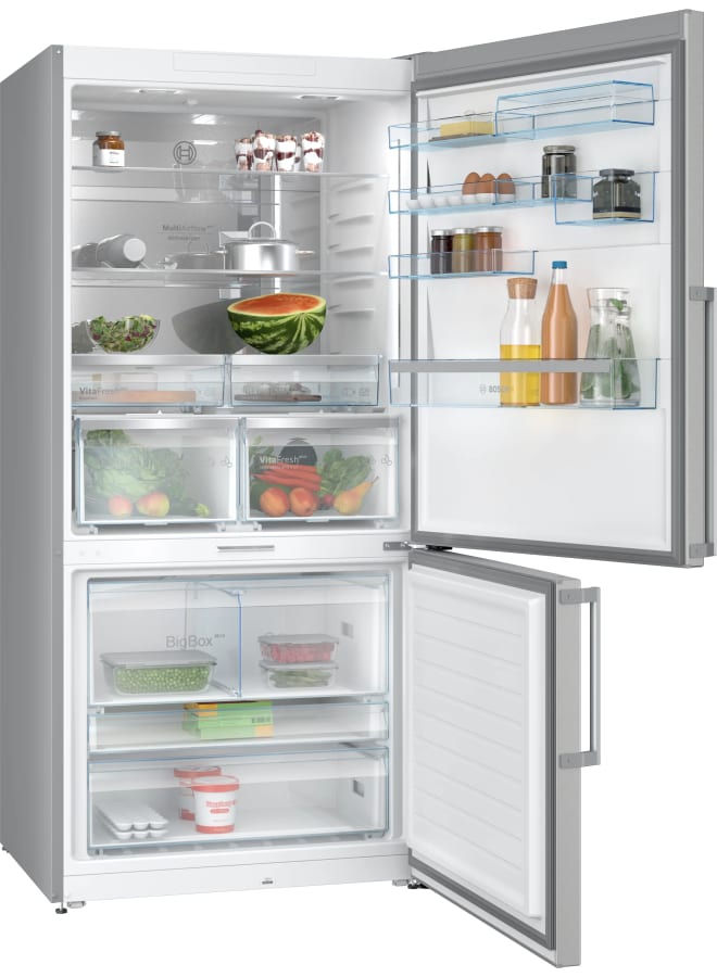 BOSCH Series 8 free-standing fridge-freezer with freezer at bottom 186 x 86 cm Stainless steel KGP86FICE8 KGP86FICE8 Brushed steel anti-fingerprint - Image 2