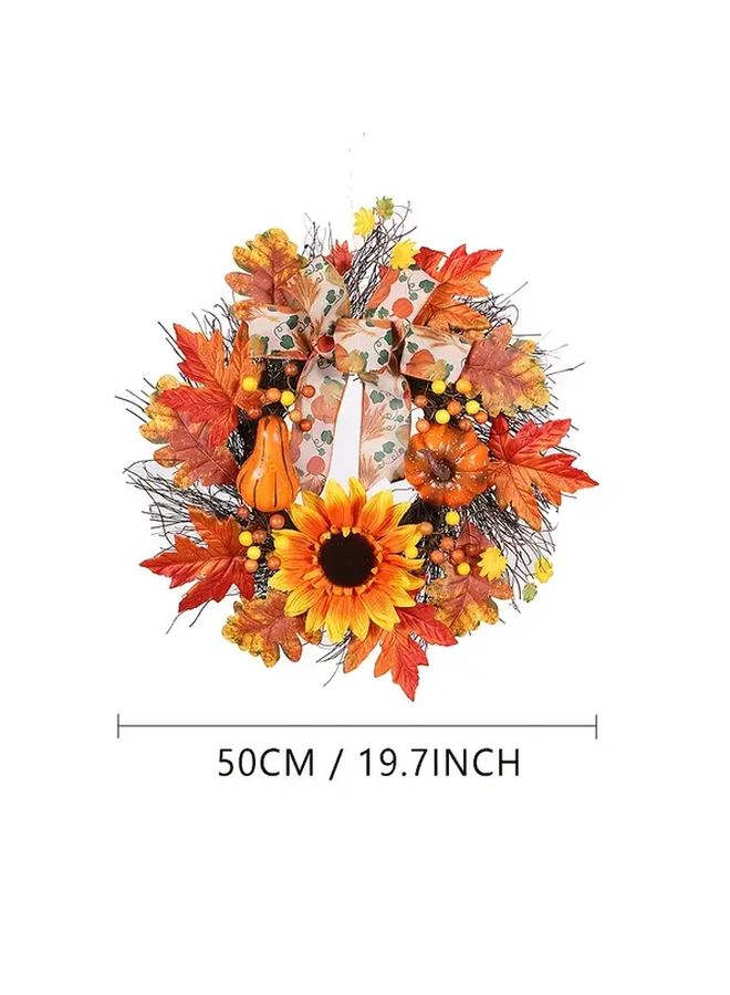1pc QH419 50 Halloween Artificial Wreath Front Door Home Decor Indoor Outdoor Fall Festival Scene Room Corridor Window Office Decoration - Image 3