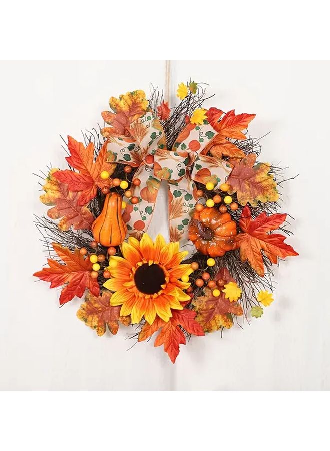 1pc QH419 50 Halloween Artificial Wreath Front Door Home Decor Indoor Outdoor Fall Festival Scene Room Corridor Window Office Decoration - Image 1