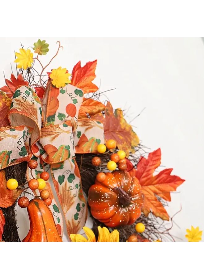 1pc QH419 50 Halloween Artificial Wreath Front Door Home Decor Indoor Outdoor Fall Festival Scene Room Corridor Window Office Decoration - Image 5