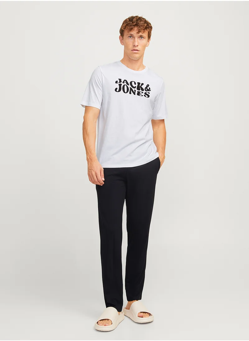 جاك اند جونز Logo Crew Neck T-Shirt & Pants Set