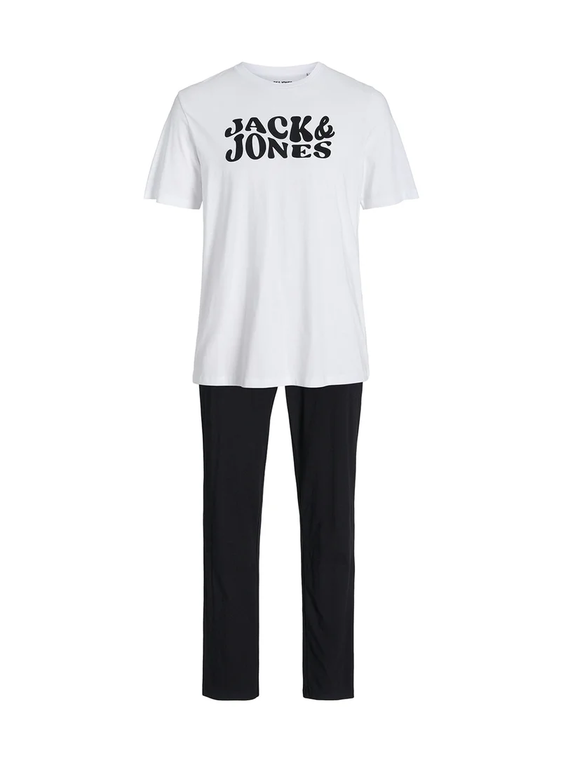 JACK & JONES Logo Crew Neck T-Shirt & Pants Set