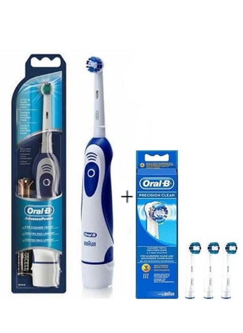 Pro Expert DB4010 Battery Operated Toothbrush With Replaceable Brush Heads Plus 3-Piece Replacement Brush Heads