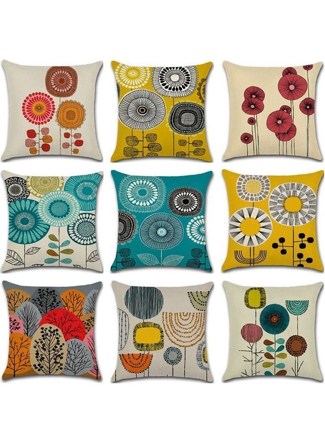 نيبمينينت غطاء وسادة ديكور بطبعة تجريدية جميلة متعدد الألوان - Image 3