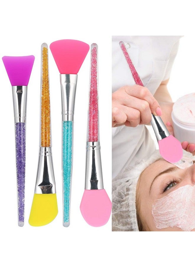 Filfeel 4 Pieces Silicone Facial Mask Brushes Face Care Mud Mixing Applicator Makeup Brush - Image 4