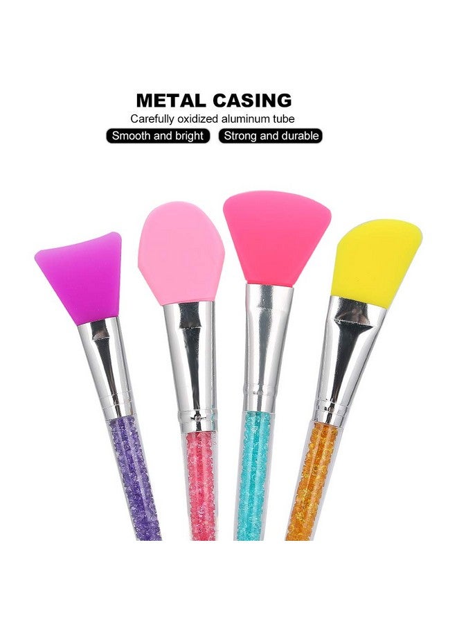 Filfeel 4 Pieces Silicone Facial Mask Brushes Face Care Mud Mixing Applicator Makeup Brush - Image 3