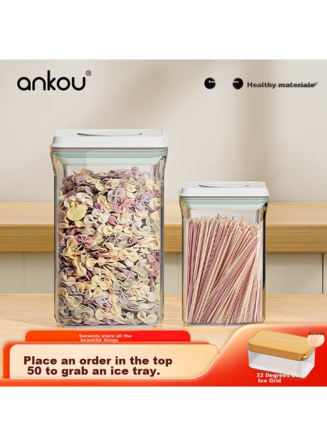 Ankou Food-grade Storage Jars, Airtight Containers For Grains, Moisture-proof And Fresh-keeping Sealed Boxes, Two-piece Set, 0.9l + 2l - Image 1