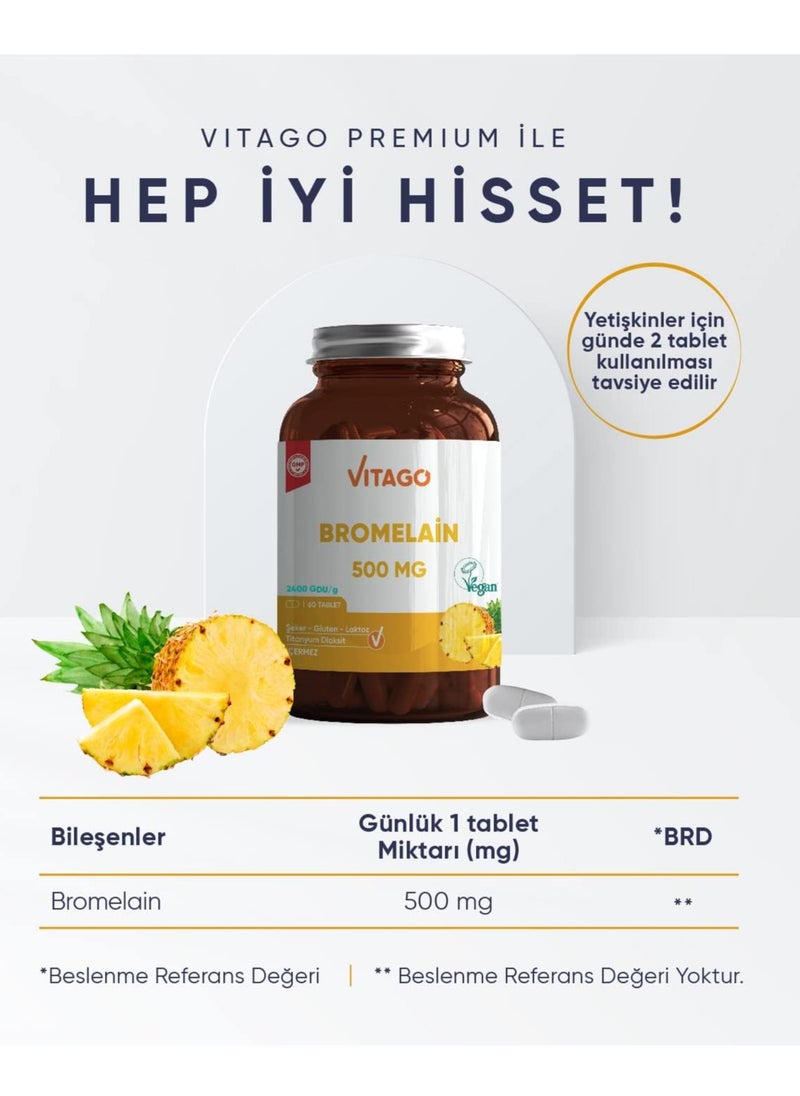 Vitago Premium Bromelain 60 Tablets 500 mg - pzsku/ZD9451CBD90C45BE8CCEDZ/45/_/1732957048/b30797d3-9b3f-42cf-ba0b-2b6ef87e5bae