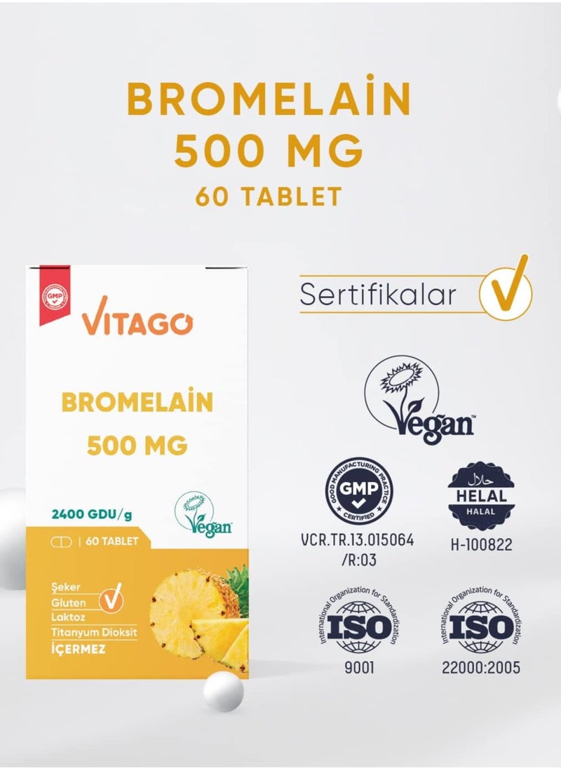 Vitago Premium Bromelain 60 Tablets 500 mg - pzsku/ZD9451CBD90C45BE8CCEDZ/45/_/1732957053/70ee3e32-7621-481e-9294-2a1a931ca36e