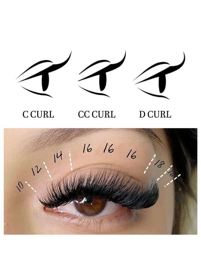 VEYES INC Easy Fan Volume Lash Extensions 03 05 07 J/B/L/C/CC/D/DD Curl 8-25mm Mixed & Single Length Tray, Matte Black Self Fanning Eyelashes, Professional Supplies for Lash Techs (0.05 D 15-20mm) - Image 5