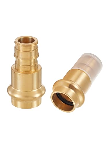 EFIELD Pack of 2 EFIELD 34 Copper Press X 34 PEXA Expansion Coupling Brass Adapter For Copper and PexA Pipe ConnectionPEX19601852PCS - Image 1